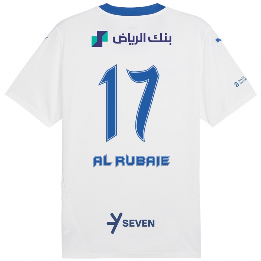 Niño Camiseta Mohammed Al-Rubaie #17 Blanco Azul 2ª Equipación 2024/25 La Camisa Perú