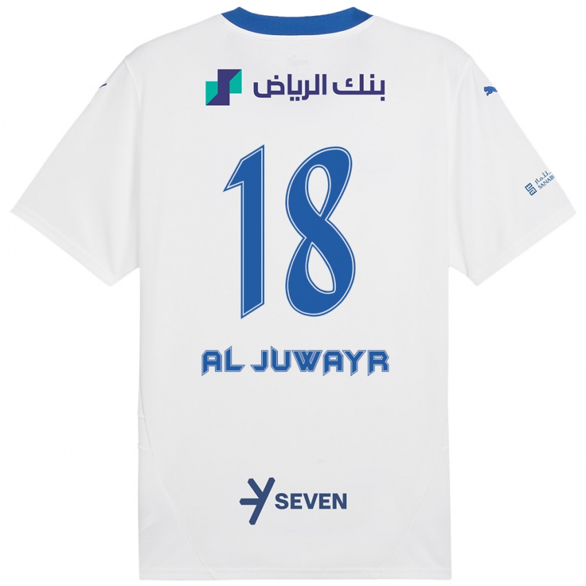 Niño Camiseta Musab Al-Juwayr #18 Blanco Azul 2ª Equipación 2024/25 La Camisa Perú