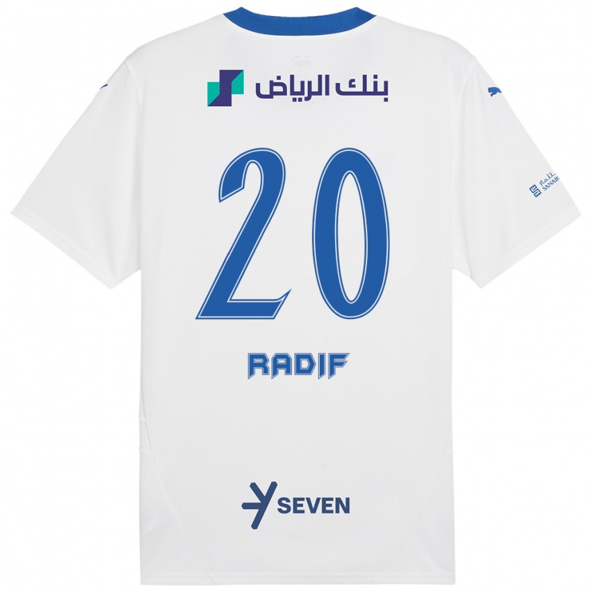 Niño Camiseta Abdullah Radif #20 Blanco Azul 2ª Equipación 2024/25 La Camisa Perú