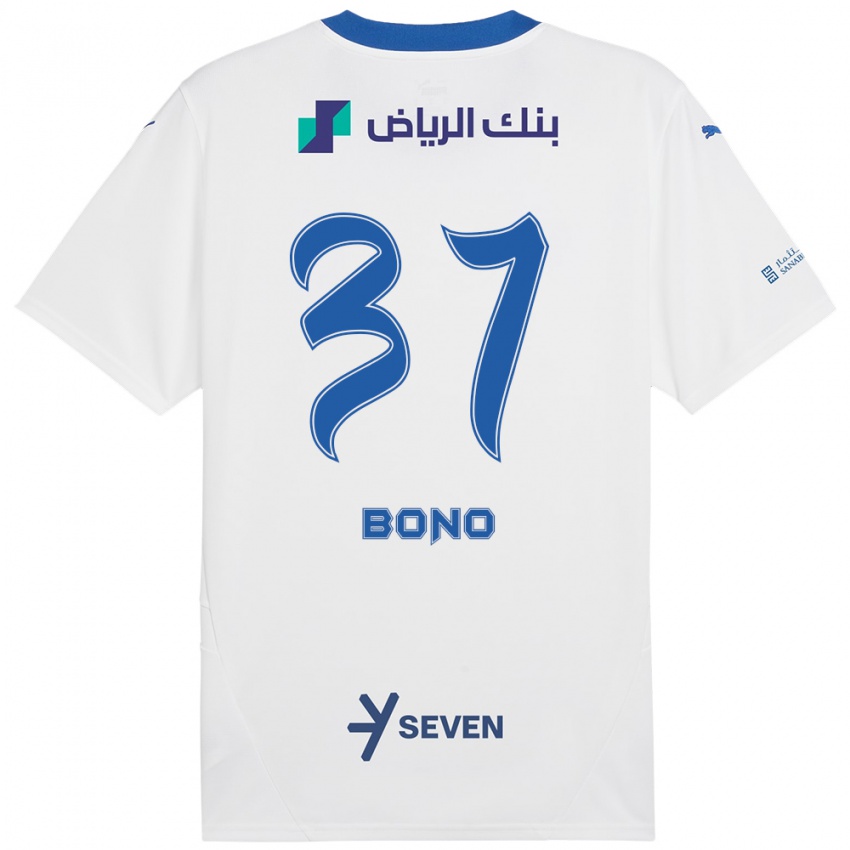 Niño Camiseta Bono #37 Blanco Azul 2ª Equipación 2024/25 La Camisa Perú