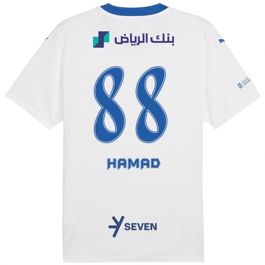 Niño Camiseta Hamad Al-Yami #88 Blanco Azul 2ª Equipación 2024/25 La Camisa Perú