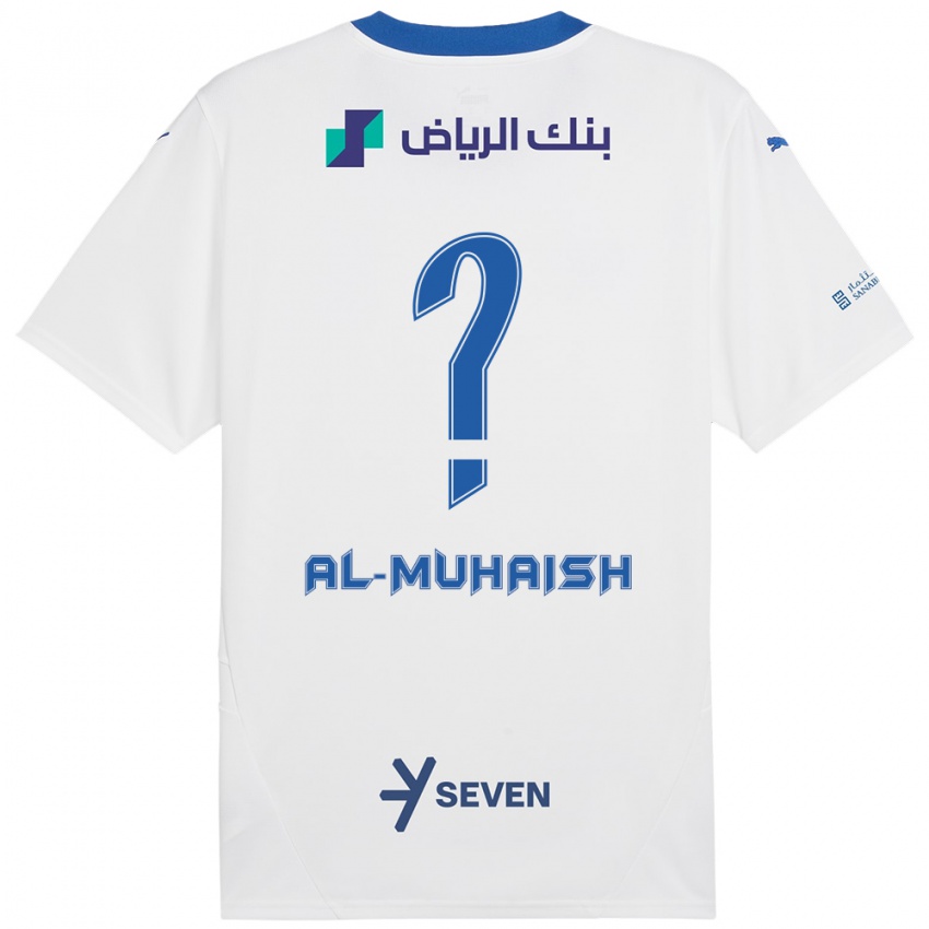 Niño Camiseta Mohammed Al-Muhaish #0 Blanco Azul 2ª Equipación 2024/25 La Camisa Perú