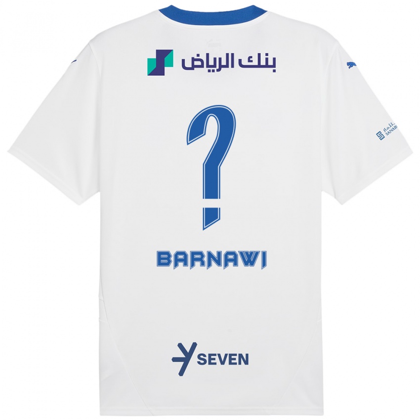 Niño Camiseta Abdulsalam Barnawi #0 Blanco Azul 2ª Equipación 2024/25 La Camisa Perú