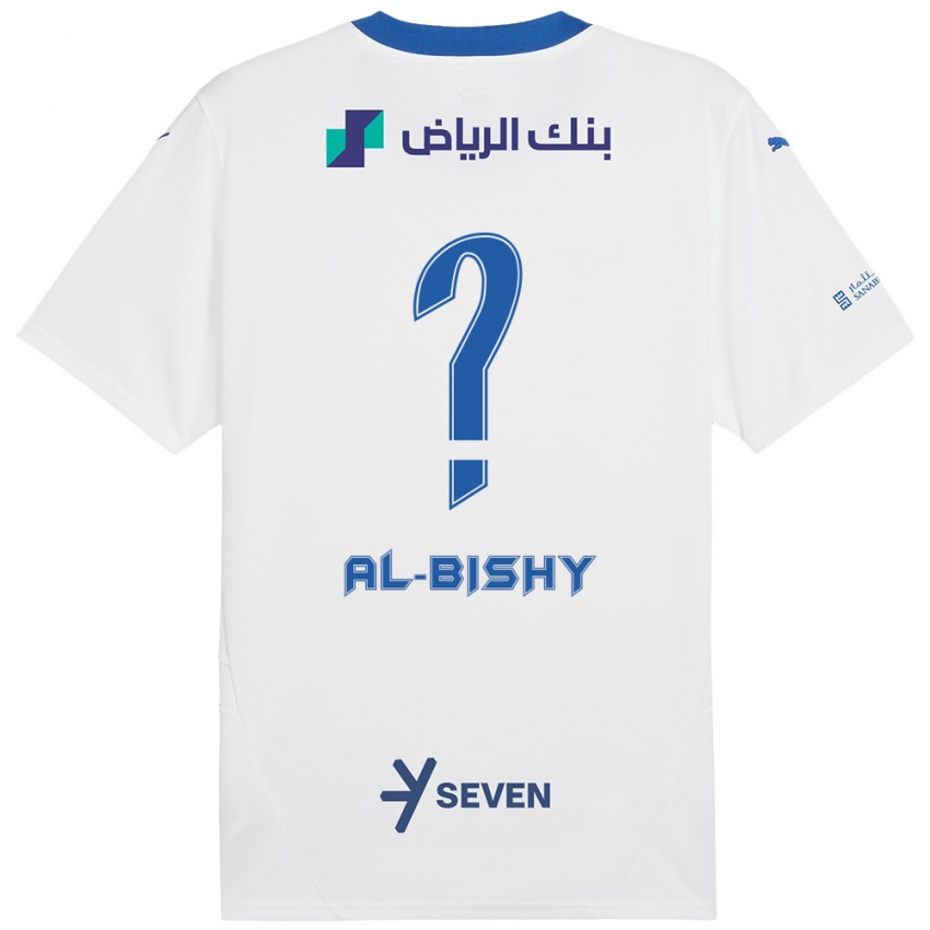 Niño Camiseta Bder Abdulaziz Al-Bishy #0 Blanco Azul 2ª Equipación 2024/25 La Camisa Perú