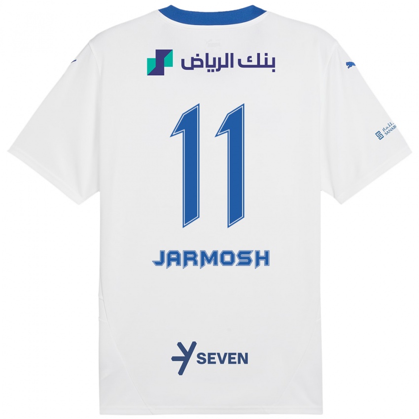 Niño Camiseta Abdulaziz Jarmosh #11 Blanco Azul 2ª Equipación 2024/25 La Camisa Perú