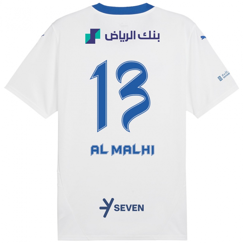 Niño Camiseta Al Muhra Al-Malhi #13 Blanco Azul 2ª Equipación 2024/25 La Camisa Perú