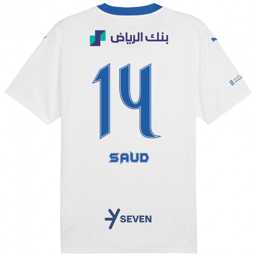 Niño Camiseta Nouf Saud #14 Blanco Azul 2ª Equipación 2024/25 La Camisa Perú