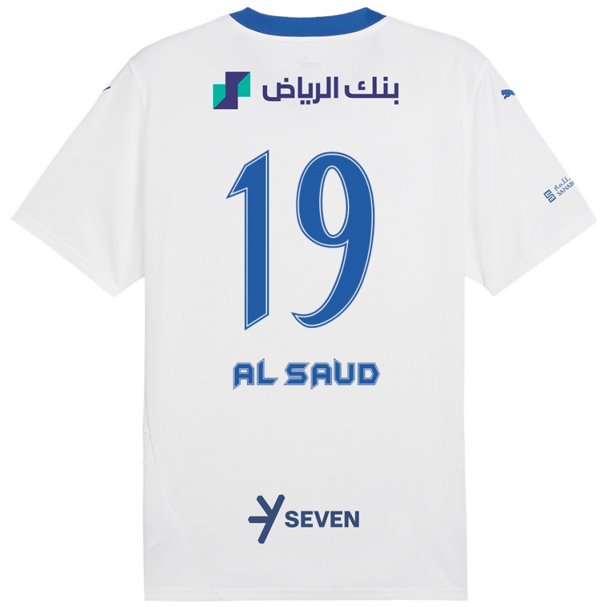 Niño Camiseta Manal Al Saud #19 Blanco Azul 2ª Equipación 2024/25 La Camisa Perú