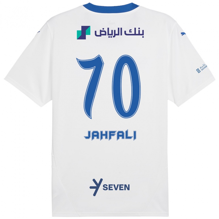 Niño Camiseta Mohammed Jahfali #70 Blanco Azul 2ª Equipación 2024/25 La Camisa Perú