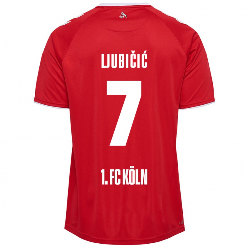 Niño Camiseta Dejan Ljubicic #7 Rojo Blanco 2ª Equipación 2024/25 La Camisa Perú