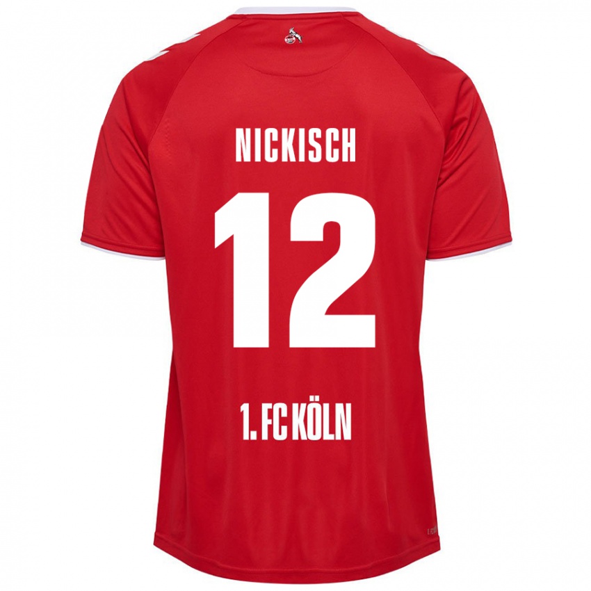 Niño Camiseta Jonas Nickisch #12 Rojo Blanco 2ª Equipación 2024/25 La Camisa Perú