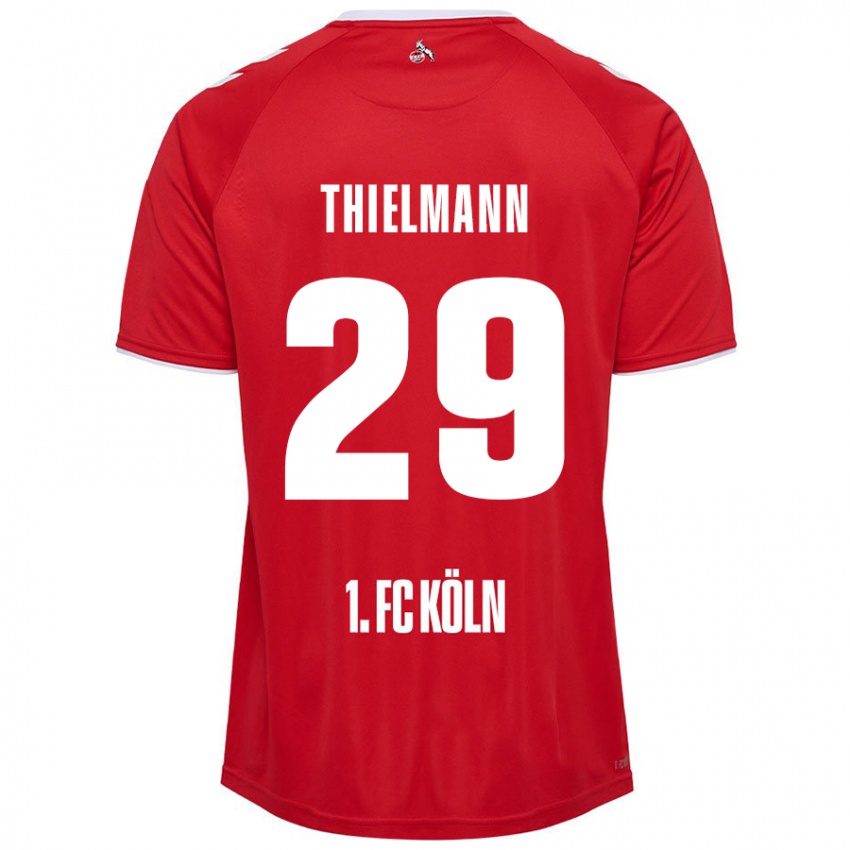 Niño Camiseta Jan Thielmann #29 Rojo Blanco 2ª Equipación 2024/25 La Camisa Perú