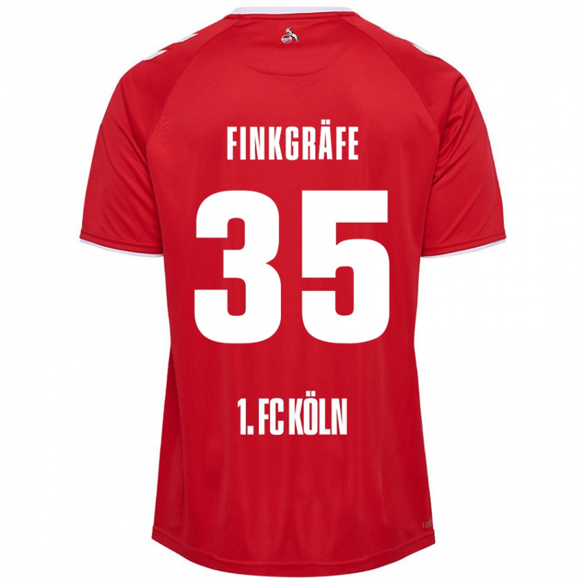 Niño Camiseta Max Finkgräfe #35 Rojo Blanco 2ª Equipación 2024/25 La Camisa Perú