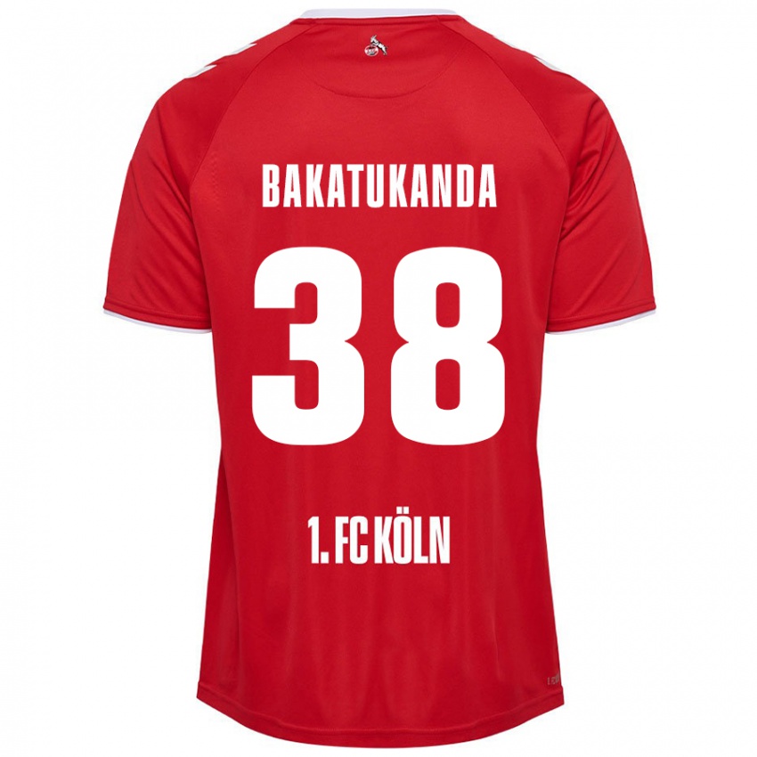 Niño Camiseta Elias Bakatukanda #38 Rojo Blanco 2ª Equipación 2024/25 La Camisa Perú