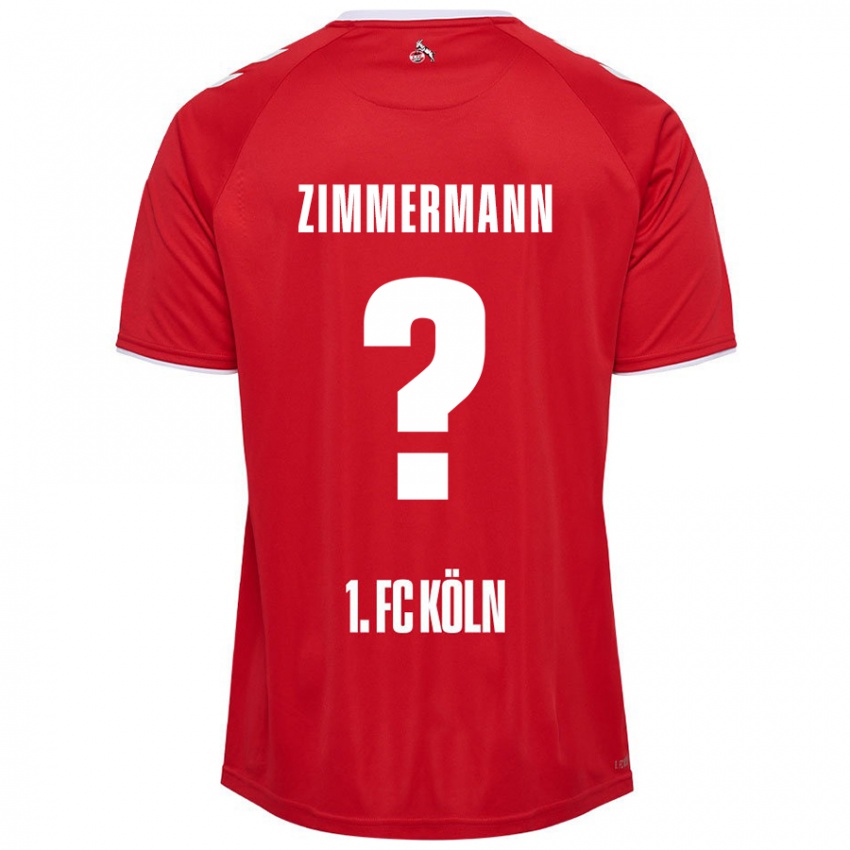 Niño Camiseta Nick Zimmermann #0 Rojo Blanco 2ª Equipación 2024/25 La Camisa Perú