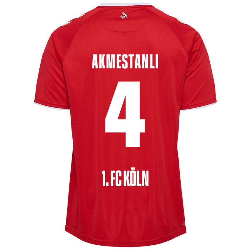 Niño Camiseta Teoman Akmestanli #4 Rojo Blanco 2ª Equipación 2024/25 La Camisa Perú