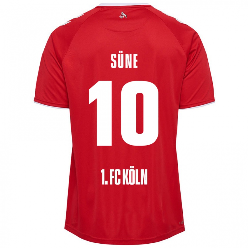 Niño Camiseta Arda Süne #10 Rojo Blanco 2ª Equipación 2024/25 La Camisa Perú