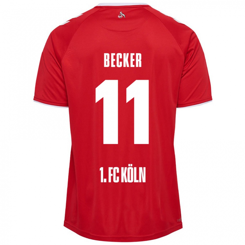 Niño Camiseta Marlon Becker #11 Rojo Blanco 2ª Equipación 2024/25 La Camisa Perú