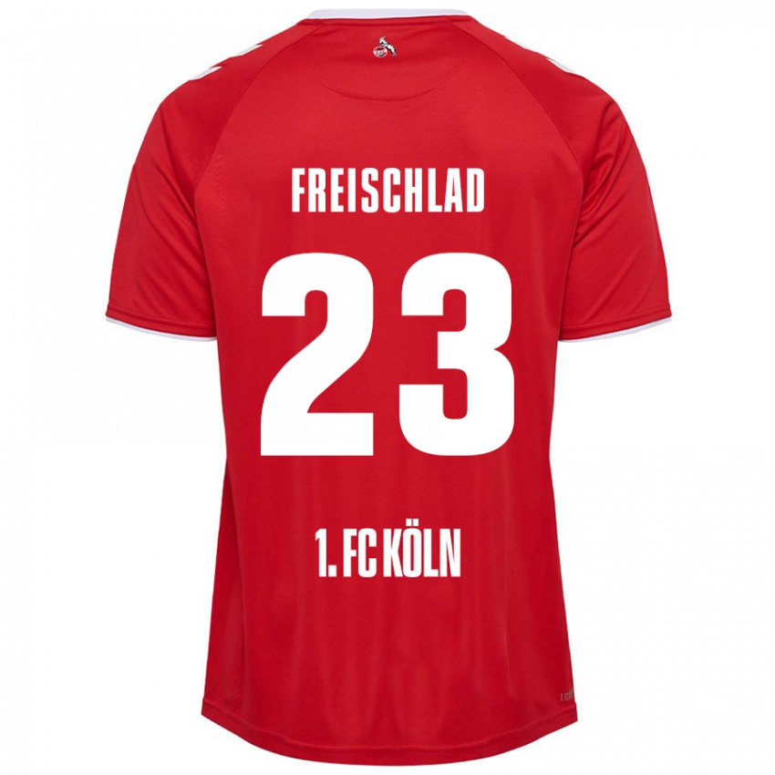 Niño Camiseta Yannick Freischlad #23 Rojo Blanco 2ª Equipación 2024/25 La Camisa Perú