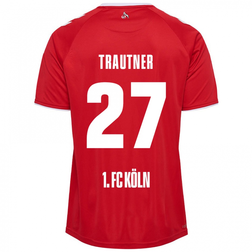 Niño Camiseta Tobias Trautner #27 Rojo Blanco 2ª Equipación 2024/25 La Camisa Perú