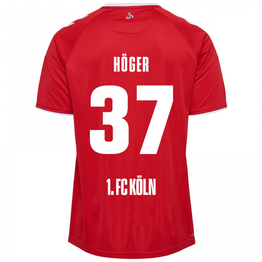 Niño Camiseta Marco Höger #37 Rojo Blanco 2ª Equipación 2024/25 La Camisa Perú