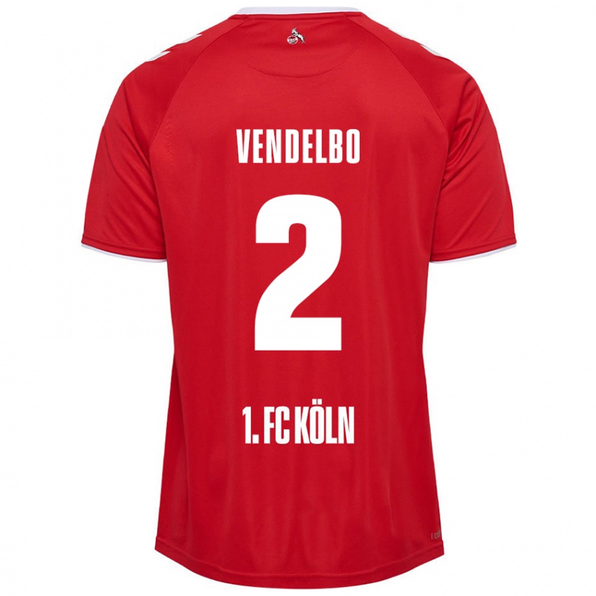 Niño Camiseta Sofie Vendelbo #2 Rojo Blanco 2ª Equipación 2024/25 La Camisa Perú