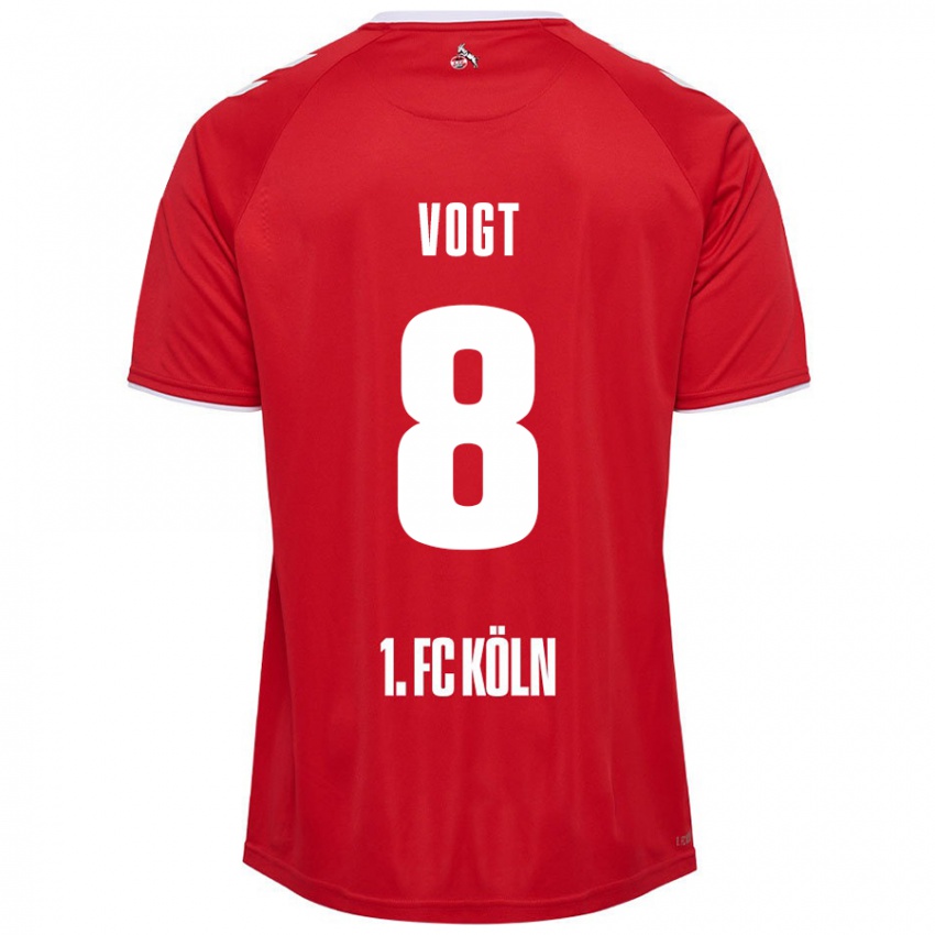 Niño Camiseta Laura Vogt #8 Rojo Blanco 2ª Equipación 2024/25 La Camisa Perú