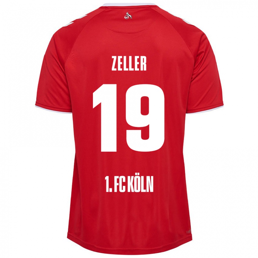 Niño Camiseta Dóra Zeller #19 Rojo Blanco 2ª Equipación 2024/25 La Camisa Perú