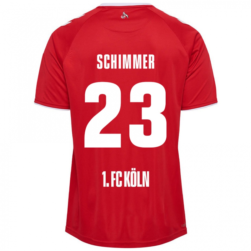 Niño Camiseta Marleen Schimmer #23 Rojo Blanco 2ª Equipación 2024/25 La Camisa Perú