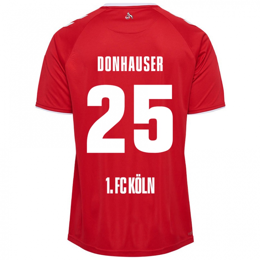 Niño Camiseta Laura Donhauser #25 Rojo Blanco 2ª Equipación 2024/25 La Camisa Perú