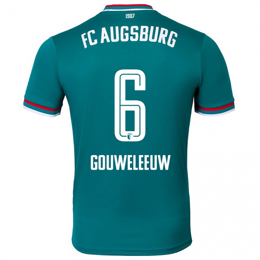 Niño Camiseta Jeffrey Gouweleeuw #6 Verde Oscuro 2ª Equipación 2024/25 La Camisa Perú