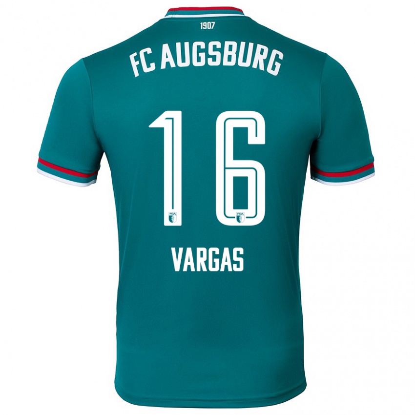 Niño Camiseta Rubén Vargas #16 Verde Oscuro 2ª Equipación 2024/25 La Camisa Perú