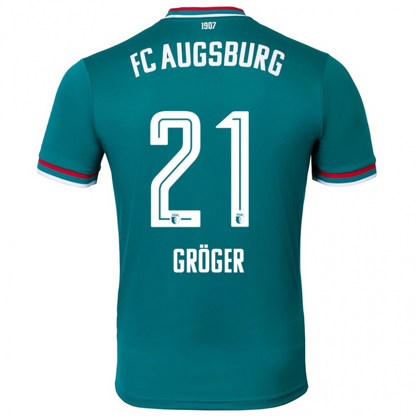 Niño Camiseta Elias Gröger #21 Verde Oscuro 2ª Equipación 2024/25 La Camisa Perú