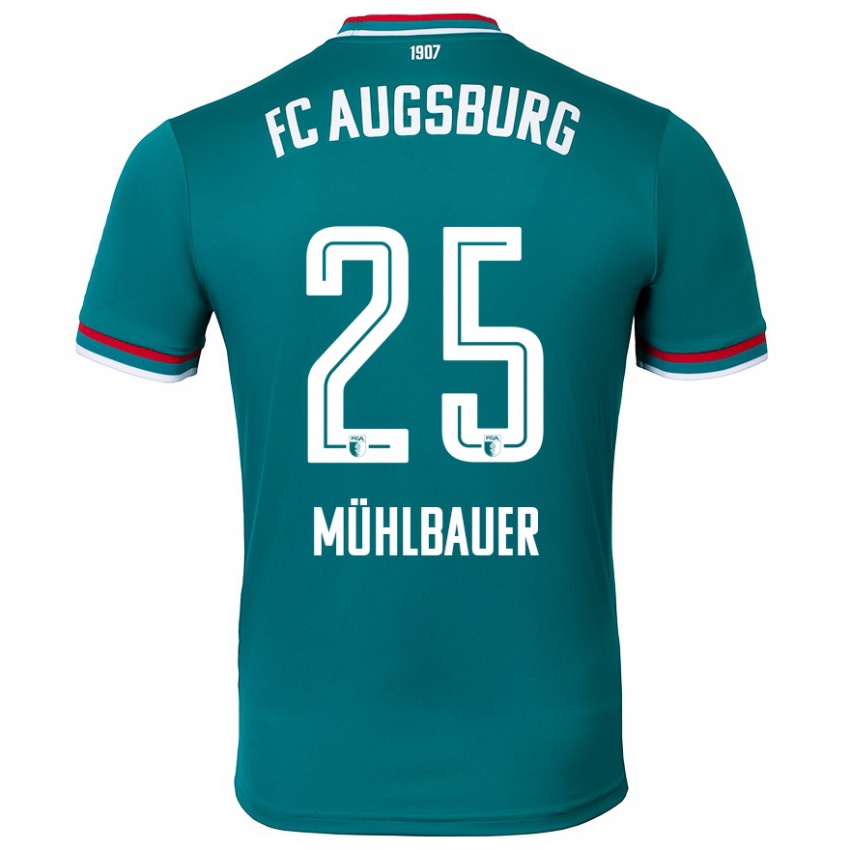 Niño Camiseta Simon Mühlbauer #25 Verde Oscuro 2ª Equipación 2024/25 La Camisa Perú