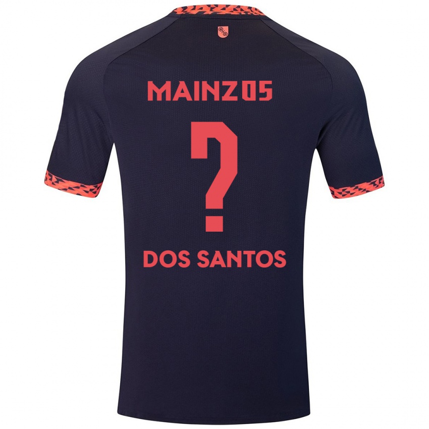 Niño Camiseta Alexandre Tavares Dos Santos #0 Azul Coral Rojo 2ª Equipación 2024/25 La Camisa Perú