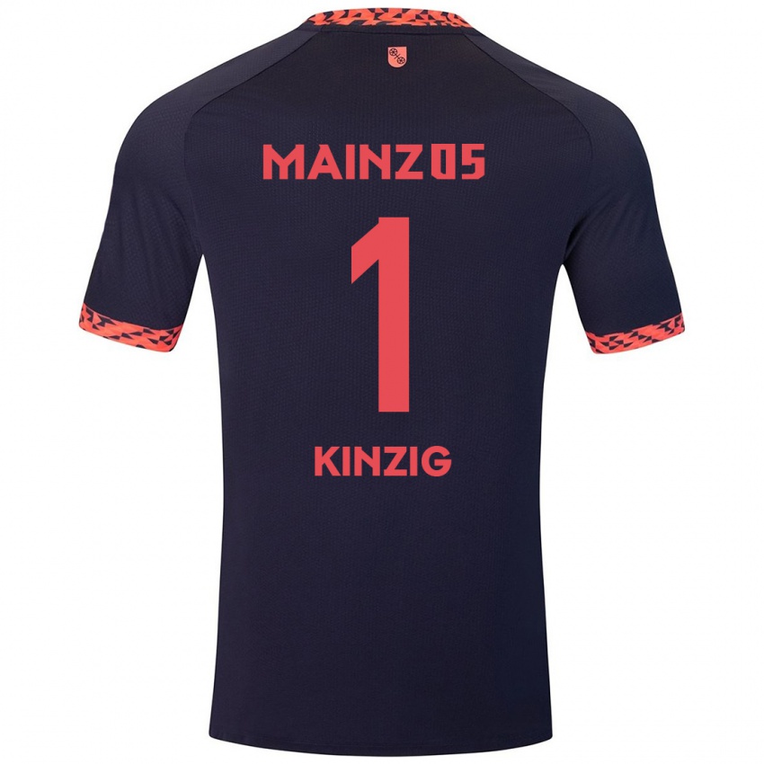 Niño Camiseta Maximilian Kinzig #1 Azul Coral Rojo 2ª Equipación 2024/25 La Camisa Perú