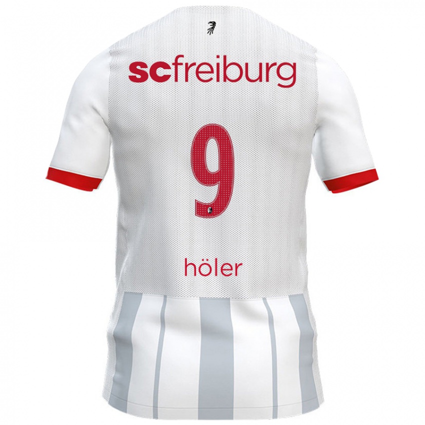 Niño Camiseta Lucas Höler #9 Blanco Gris 2ª Equipación 2024/25 La Camisa Perú