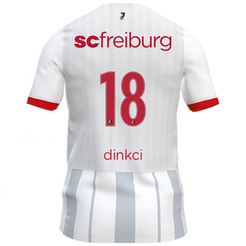 Niño Camiseta Eren Dinkci #18 Blanco Gris 2ª Equipación 2024/25 La Camisa Perú