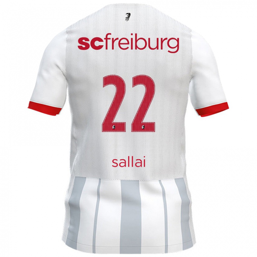 Niño Camiseta Roland Sallai #22 Blanco Gris 2ª Equipación 2024/25 La Camisa Perú