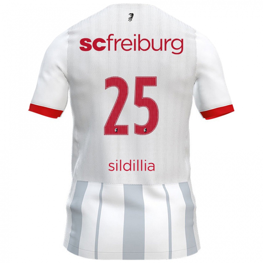 Niño Camiseta Kiliann Sildillia #25 Blanco Gris 2ª Equipación 2024/25 La Camisa Perú