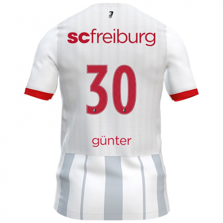 Niño Camiseta Christian Günter #30 Blanco Gris 2ª Equipación 2024/25 La Camisa Perú