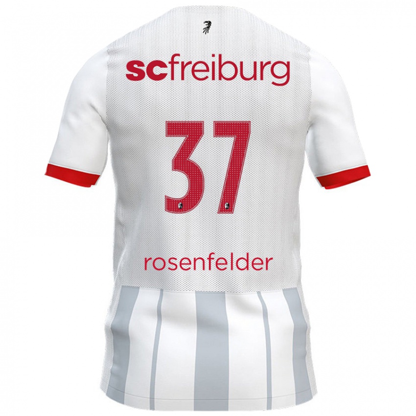 Niño Camiseta Max Rosenfelder #37 Blanco Gris 2ª Equipación 2024/25 La Camisa Perú