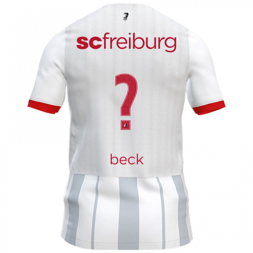 Niño Camiseta Ruben Beck #0 Blanco Gris 2ª Equipación 2024/25 La Camisa Perú