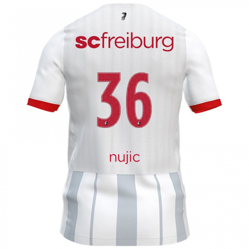 Niño Camiseta Luka Nujic #36 Blanco Gris 2ª Equipación 2024/25 La Camisa Perú