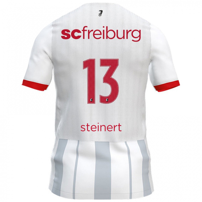 Niño Camiseta Judith Steinert #13 Blanco Gris 2ª Equipación 2024/25 La Camisa Perú