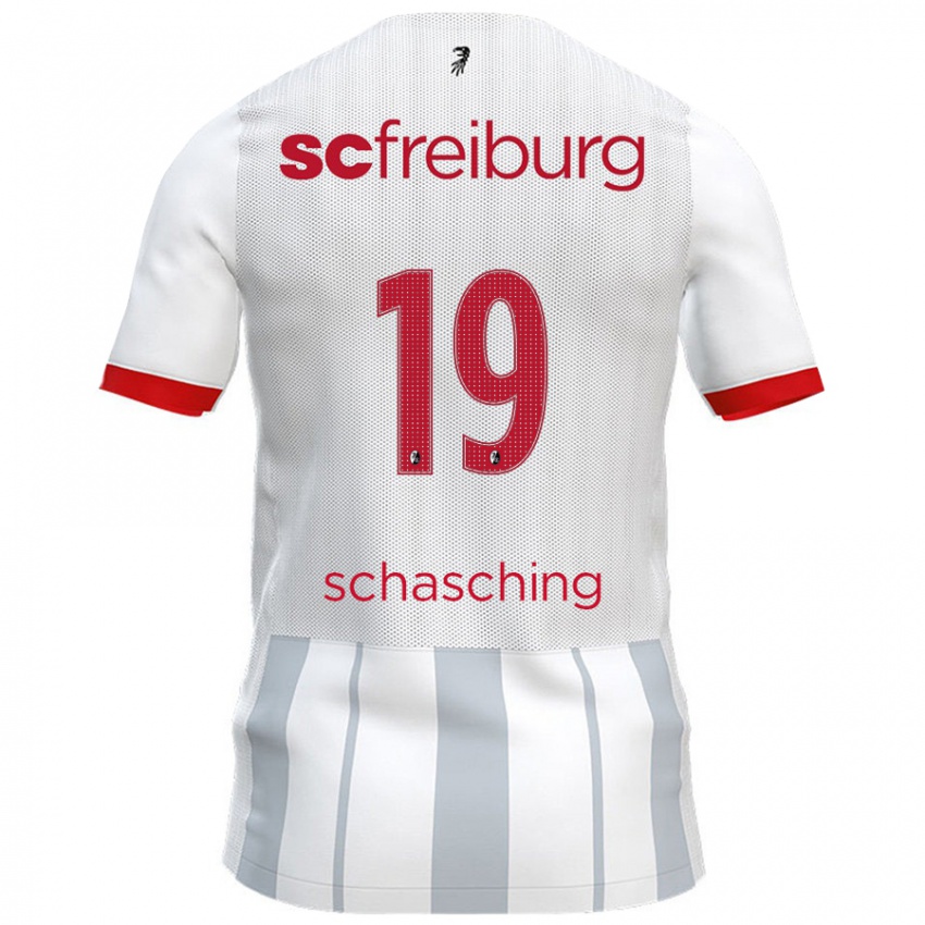 Niño Camiseta Annabel Schasching #19 Blanco Gris 2ª Equipación 2024/25 La Camisa Perú