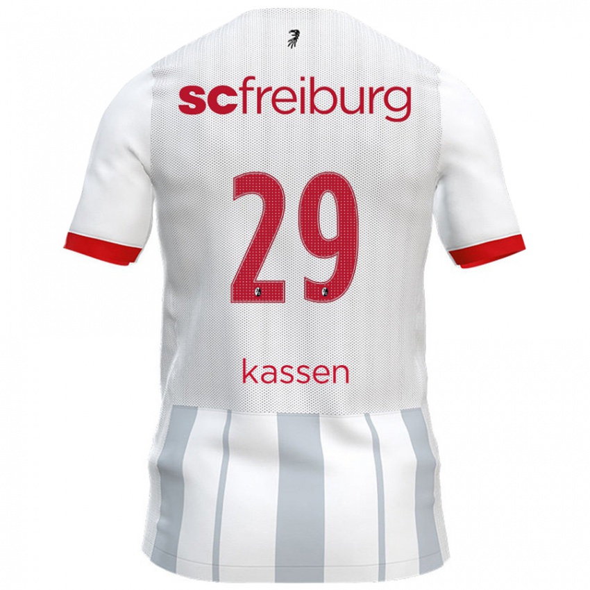 Niño Camiseta Julia Kassen #29 Blanco Gris 2ª Equipación 2024/25 La Camisa Perú