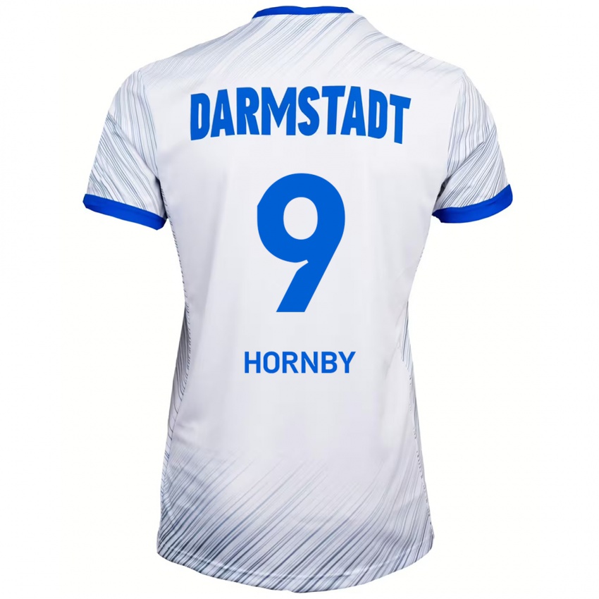 Niño Camiseta Fraser Hornby #9 Blanco Azul 2ª Equipación 2024/25 La Camisa Perú