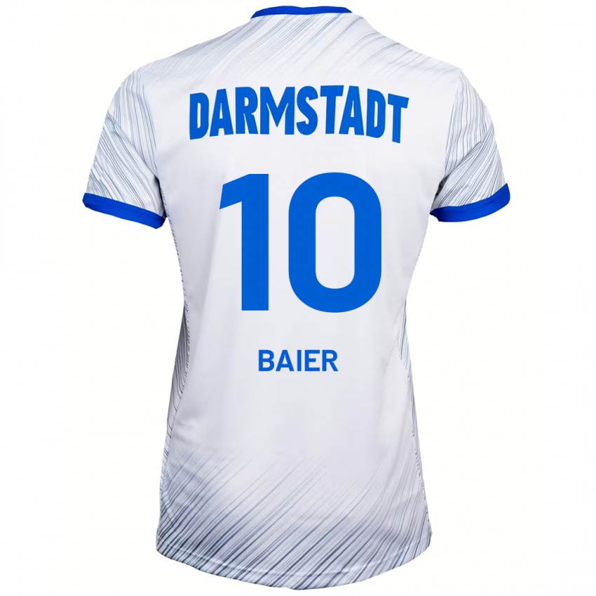 Niño Camiseta Nico Baier #10 Blanco Azul 2ª Equipación 2024/25 La Camisa Perú