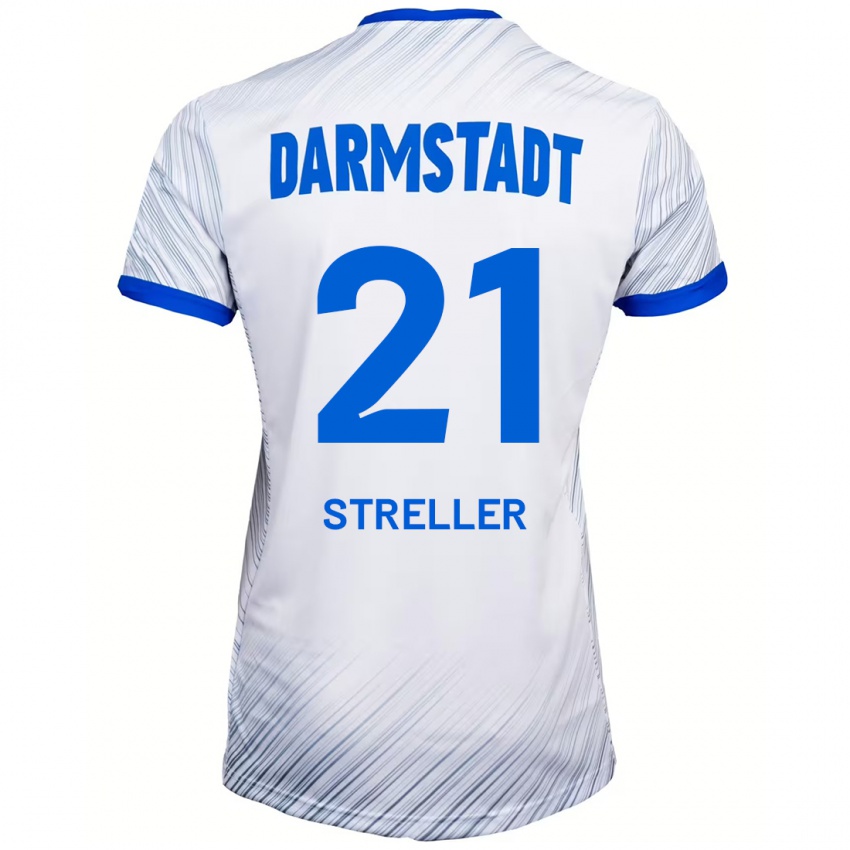 Niño Camiseta Till Streller #21 Blanco Azul 2ª Equipación 2024/25 La Camisa Perú